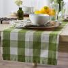 imageDII Buffalo Check Collection Classic Farmhouse Table Runner 14x72 Red ampamp BlackAntique Green