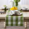 imageDII Buffalo Check Collection Classic Farmhouse Table Runner 14x72 Red ampamp BlackAntique Green