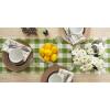 imageDII Buffalo Check Collection Classic Farmhouse Table Runner 14x72 Red ampamp BlackAntique Green