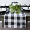 imageDII Buffalo Check Collection Classic Farmhouse Table Runner 14x72 Red ampamp BlackBlack  White