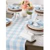 imageDII Buffalo Check Collection Classic Farmhouse Table Runner 14x72 Red ampamp BlackLight Blue  White