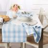 imageDII Buffalo Check Collection Classic Farmhouse Table Runner 14x72 Red ampamp BlackLight Blue  White