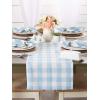 imageDII Buffalo Check Collection Classic Farmhouse Table Runner 14x72 Red ampamp BlackLight Blue  White
