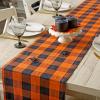 imageDII Buffalo Check Collection Classic Farmhouse Table Runner 14x72 Red ampamp BlackOrange  Black