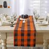 imageDII Buffalo Check Collection Classic Farmhouse Table Runner 14x72 Red ampamp BlackOrange  Black