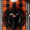 imageDII Buffalo Check Collection Classic Farmhouse Table Runner 14x72 Red ampamp BlackOrange  Black