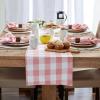 imageDII Buffalo Check Collection Classic Farmhouse Table Runner 14x72 Red ampamp BlackPink  White