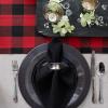 imageDII Buffalo Check Collection Classic Farmhouse Table Runner 14x72 Red ampamp BlackRed  Black