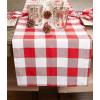 imageDII Buffalo Check Collection Classic Farmhouse Table Runner 14x72 Red ampamp BlackRed  White