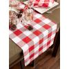 imageDII Buffalo Check Collection Classic Farmhouse Table Runner 14x72 Red ampamp BlackRed  White
