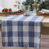 imageDII Buffalo Check Collection Classic Farmhouse Table Runner 14x72 Red ampamp BlackStonewash Blue