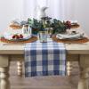 imageDII Buffalo Check Collection Classic Farmhouse Table Runner 14x72 Red ampamp BlackStonewash Blue