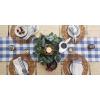 imageDII Buffalo Check Collection Classic Farmhouse Table Runner 14x72 Red ampamp BlackStonewash Blue