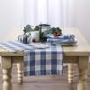 imageDII Buffalo Check Collection Classic Farmhouse Table Runner 14x72 Red ampamp BlackStonewash Blue