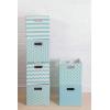 imageDII Collapsible Polyester Storage Cube Solid Lightweight and Durable Small Square 11x11x11quot BlackAqua