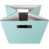 imageDII Collapsible Polyester Storage Cube Solid Lightweight and Durable Small Square 11x11x11quot BlackAqua