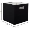 imageDII Collapsible Polyester Storage Cube Solid Lightweight and Durable Small Square 11x11x11quot BlackBlack