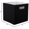 imageDII Collapsible Polyester Storage Cube Solid Lightweight and Durable Small Square 11x11x11quot BlackBlack