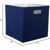 imageDII Collapsible Polyester Storage Cube Solid Lightweight and Durable Small Square 11x11x11quot BlackBlue