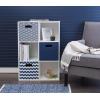 imageDII Collapsible Polyester Storage Cube Solid Lightweight and Durable Small Square 11x11x11quot BlackBlue
