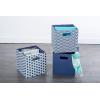 imageDII Collapsible Polyester Storage Cube Solid Lightweight and Durable Small Square 11x11x11quot BlackBlue