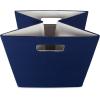 imageDII Collapsible Polyester Storage Cube Solid Lightweight and Durable Small Square 11x11x11quot BlackBlue