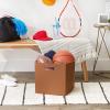 imageDII Collapsible Polyester Storage Cube Solid Lightweight and Durable Small Square 11x11x11quot BlackCinnamon
