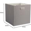 imageDII Collapsible Polyester Storage Cube Solid Lightweight and Durable Small Square 11x11x11quot BlackGray