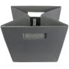 imageDII Collapsible Polyester Storage Cube Solid Lightweight and Durable Small Square 11x11x11quot BlackGray
