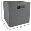 imageDII Collapsible Polyester Storage Cube Solid Lightweight and Durable Small Square 11x11x11quot BlackGray