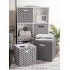imageDII Collapsible Polyester Storage Cube Solid Lightweight and Durable Small Square 11x11x11quot BlackGray