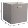imageDII Collapsible Polyester Storage Cube Solid Lightweight and Durable Small Square 11x11x11quot BlackGray