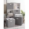imageDII Collapsible Polyester Storage Cube Solid Lightweight and Durable Small Square 11x11x11quot BlackGray