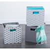imageDII Collapsible Polyester Storage Cube Solid Lightweight and Durable Small Square 11x11x11quot BlackGray
