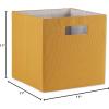 imageDII Collapsible Polyester Storage Cube Solid Lightweight and Durable Small Square 11x11x11quot BlackHoney Gold