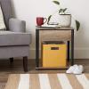 imageDII Collapsible Polyester Storage Cube Solid Lightweight and Durable Small Square 11x11x11quot BlackHoney Gold