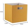 imageDII Collapsible Polyester Storage Cube Solid Lightweight and Durable Small Square 11x11x11quot BlackHoney Gold