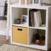 imageDII Collapsible Polyester Storage Cube Solid Lightweight and Durable Small Square 11x11x11quot BlackHoney Gold