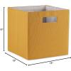 imageDII Collapsible Polyester Storage Cube Solid Lightweight and Durable Small Square 11x11x11quot BlackHoney Gold