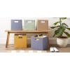 imageDII Collapsible Polyester Storage Cube Solid Lightweight and Durable Small Square 11x11x11quot BlackHoney Gold
