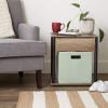 imageDII Collapsible Polyester Storage Cube Solid Lightweight and Durable Small Square 11x11x11quot BlackMint