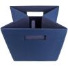 imageDII Collapsible Polyester Storage Cube Solid Lightweight and Durable Small Square 11x11x11quot BlackNautical Blue