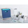 imageDII Collapsible Polyester Storage Cube Solid Lightweight and Durable Small Square 11x11x11quot BlackNautical Blue