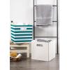imageDII Collapsible Polyester Storage Cube Solid Lightweight and Durable Small Square 11x11x11quot BlackOff White
