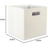 imageDII Collapsible Polyester Storage Cube Solid Lightweight and Durable Small Square 11x11x11quot BlackOff White