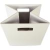 imageDII Collapsible Polyester Storage Cube Solid Lightweight and Durable Small Square 11x11x11quot BlackOff White
