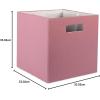 imageDII Collapsible Polyester Storage Cube Solid Lightweight and Durable Small Square 11x11x11quot BlackRose