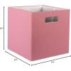 imageDII Collapsible Polyester Storage Cube Solid Lightweight and Durable Small Square 11x11x11quot BlackRose