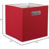 imageDII Collapsible Polyester Storage Cube Solid Lightweight and Durable Small Square 11x11x11quot BlackRust
