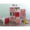 imageDII Collapsible Polyester Storage Cube Solid Lightweight and Durable Small Square 11x11x11quot BlackRust